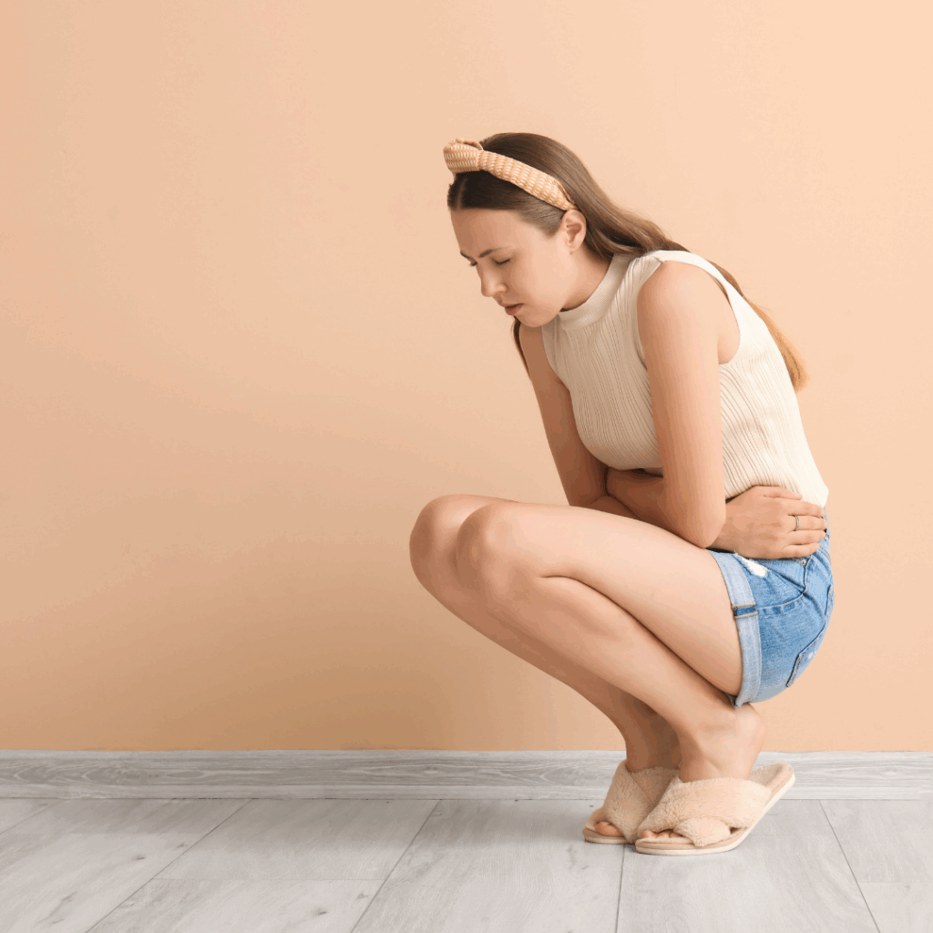 woman with abdominal pain