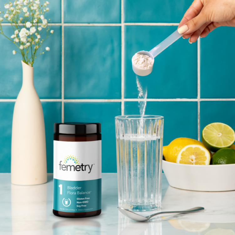 Femetry bladder flora balance drink mix probiotic with d-mannose